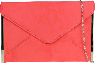 Girly Handbags Womens Plain Frame Patent Faux Leather Clutch Bag