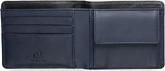 RFID Standard Men's Wallet with Coin Pocket Black-Blue