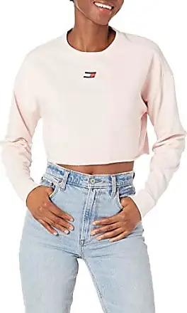 Tommy Hilfiger Cropped Zipper Women Sweatshirt Large Tommy Hilfiger  Pullover Sweater Casual Wear Streetwear Women Fashion Size L 