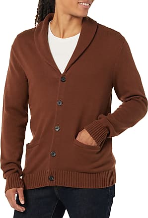 Brown Farfetch Men Clothing Sweaters Cardigans V-neck rib-trimmed cardigan 