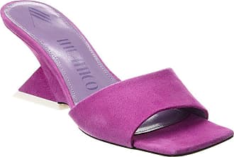 BY FAR 90mm suede mules - Purple