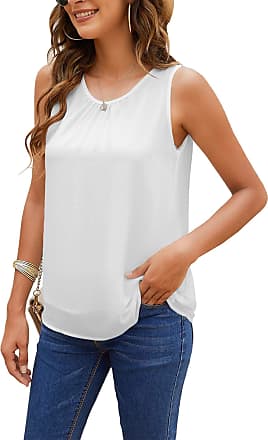 BFAFEN Printed Cold Shoulder Tops for Women Halter Neck Ruffle Top Sleeveless Chiffon Blouses Casual Summer Wear 