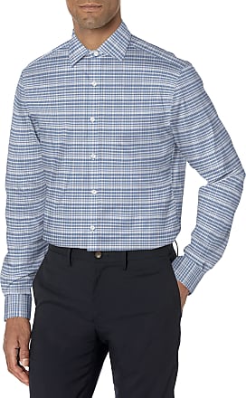 Van Heusen Mens Dress Shirt Slim Fit Ultra Wrinkle Free Flex Collar Stretch, Blue Glaze, 17-17.5 Neck 36-37 Sleeve