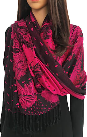 Plus Size Wrap Paisley Pashmina Scarf Womens Oversized Red Shawl Top By ZiiCi 
