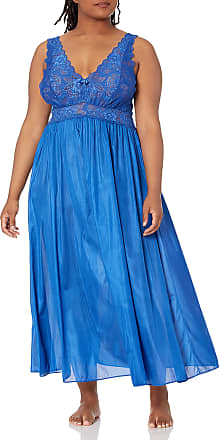 Ventura BLUE Nightgown Knee Calf Sleeveless  Lightweight Plus Size 5X  70" BUST 