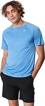 Speedo Men's Solid Long Sleeve UV Rashguard Swim Shirt Regular Fit -  Turkish Sea, X-Large Blue Atoll