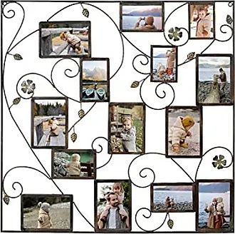 Adeco 12 Opening 4 x 6 Black Collage Wall Picture Frame - On Sale