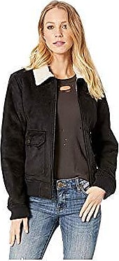 levi's women's faux leather sherpa aviator bomber jacket