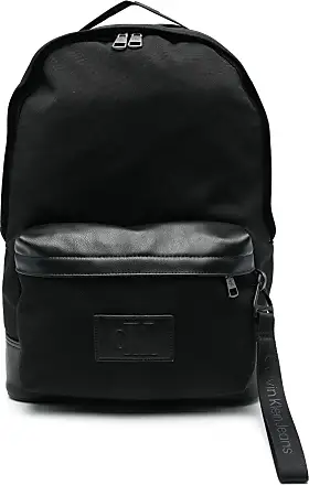 logo-patch zip-up backpack