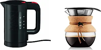 Bodum Pour Over Coffee Maker with Filter, 34 Ounce, 1 Liter, Cork Band