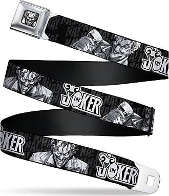 Buckle-Down Mens Seatbelt Belt Viper Kids 1.0 Wide-20-36 Inches Dodger SRT Hellcat Logo Stripe Black//Silver//White