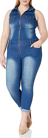 VERTTEE Denim Plain Lapel Lace-Up Full Length Womens Jumpsuit Woman Jeans Jumpsuit Plus Size Skinny Jeans