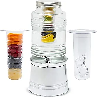 Style Setter Beverage Dispenser w/Stand (Set of 2), 1.5 Gallon Large  Countertop Glass Drink Dispenser w/Spigot, Party Drink Dispenser for Sweet  Tea