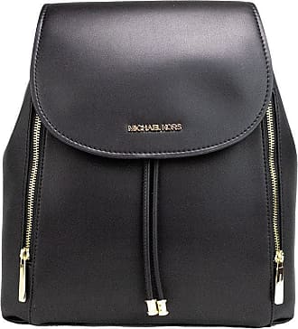 Michael Kors Black Rhea Zip Medium Backpack at FORZIERI