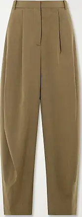 TIBI Pleated silk tapered pants