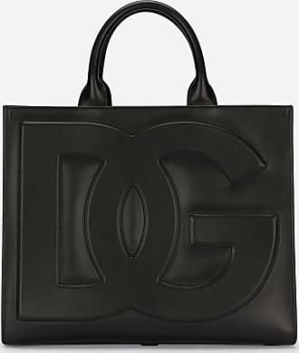 Damen Taschen Kosmetiktaschen Dolce & Gabbana Leder Kleiner Shopper DG Daily aus Kalbsleder in Schwarz 