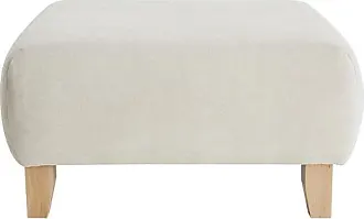 Tabouret bas empilable en tissu effet velours texturé beige et métal noir  H41 cm KIKO - Miliboo
