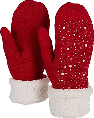 StyleBREAKER gants chaud avec strass et polaire, gants d'hiver