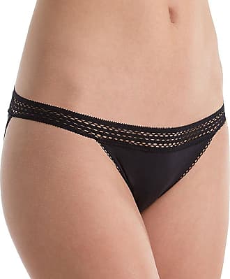 DKNY Classic Cotton Lace Trim Thong Ropa Interior para Mujer 