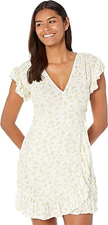 White Vince Camuto Lace Fit & Flare Dress in Ivory Womens Clothing Dresses Mini and short dresses 