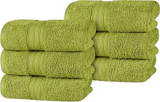 BAGNO MILANO Turkish Bath Towels, Soft Plush Jacquard Luxury Bath Towels,  Quick Dry Towel Set (2 Piece) Aqua Green 2 pcs Bath Towel Set