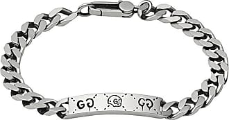 gucci silver mens bracelet