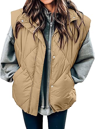 Blooming Jelly Womens Zip Up Puffer Vest Winter Sleeveless Puffy Vests With  Pockets 2024 (Large, Armygreen) at  Women's Coats Shop