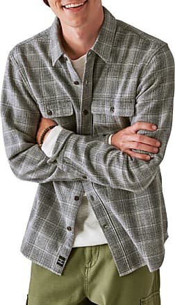 Lucky Brand Women's Plaid Cotton Knit Button Up Shirt Gray Size XX