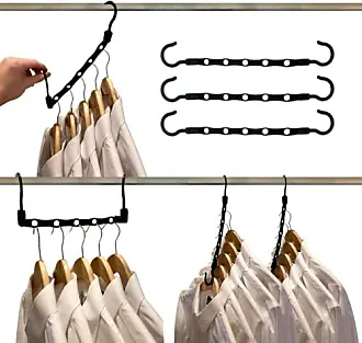 Space Saving Hangers Black 5 Pack Closet Organizer Hangers Space