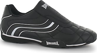 lonsdale black leather trainers