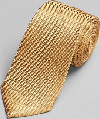 Jos. A. Bank Mens Reserve Collection Pin Dot Tie - Long, Gold, EXTRA LONG