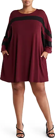 Women's Nina Leonard Geometric Fit & Flare Sweater Dress