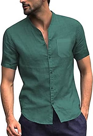 COOFANDY Herren Hemd Langarm Regular fit Baumwolle Leinenhemd Freizeithemd Shirts Hemden Männer 