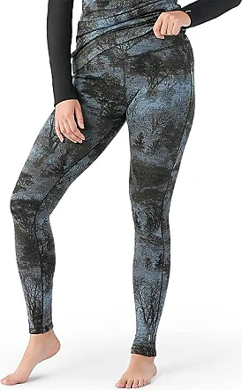 Smartwool Women's Merino Sport Fleece Colorblock Leggings  Mid Rise Merino Wool  Tights (Slim Fit), Black, X-Small at  Women's Clothing store