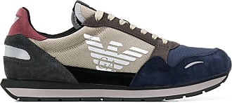 emporio armani suede sneakers with side logo