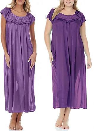 EZI Satin Nightgowns for Women - Soft & Breathable Knee-Length Night Gowns  