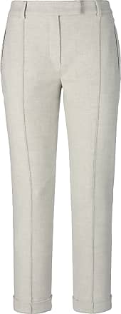 Basler Bandplooibroek azuur-wit volledige print extravagante stijl Mode Broeken Bandplooibroeken 