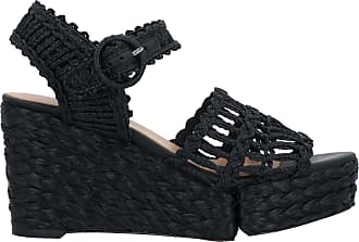 Sandales compensées en raphia Cuir Paloma Barceló Femme Chaussures Chaussures à talons Sandales compensées 
