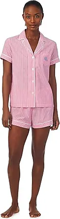 Ralph Lauren Crop Top & Boxer Striped Pajama Set in Pink