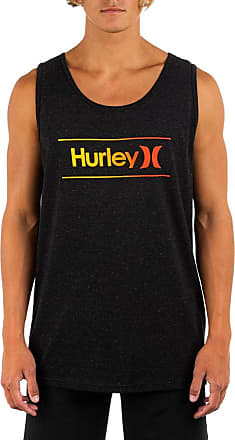 Hurley Big Boys Sleeveless M Tank Top T-Shirt Tee Black Wavy Logo NWT 