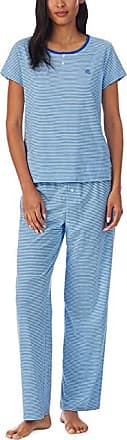 Ralph Lauren Short Sleeve Button Neck Long Pants PJ Set