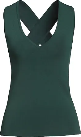 CRZ YOGA Ribbed Tank Tops for Women Basic Cami High Neck Casual Sleeveless  Shirt Workout Yoga Top Slim Fit Racerback Moss Rose X-Small at   Women's Clothing store