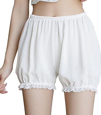 iiniim Womens Satin Lace Panty Underwear Frilly Pettipants Bloomers Half Slip Short Shorts Hot Pants 