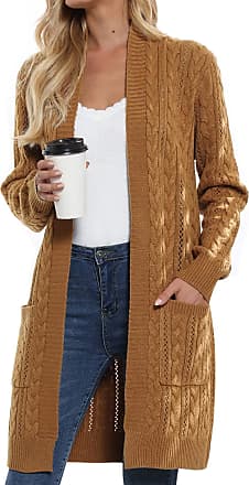 Infinity Fine Knitted Cardigan bronze-colored casual look Fashion Slipovers Fine Knitted Cardigans 