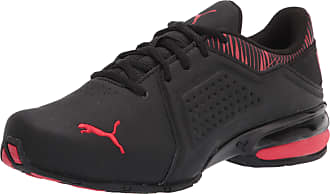 red and black puma sneakers