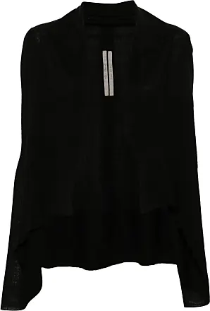 Rick Owens Combo colour-block cotton cardigan - Black