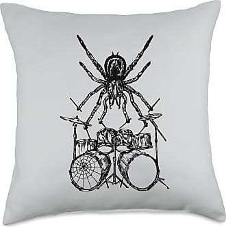 Multicolor SEEMBO Octopus Playing Drummer Musician Drumming Band Throw Pillow 18x18 