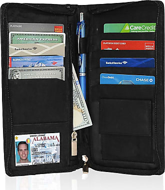 Kate Spade Black Leather Travel Wallet Passport Document Holder Clutch NWT