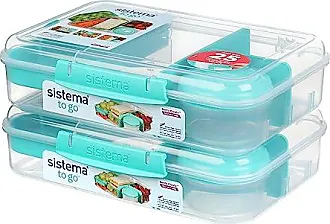 Sistema To Go Collection 1.18 Oz. Salad Dressing Containers,  Pink/Green/Blue/Purple, 4 Pack, BPA Free, Reusable & Food Storage  Container, 4.6 Cup