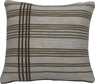 Green Creative Co-Op Square Plaid Wool Blend Pillow 